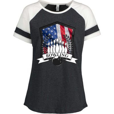 USA Bowling Team Enza Ladies Jersey Colorblock Tee