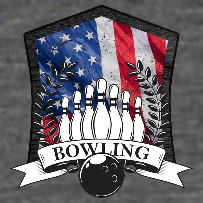 USA Bowling Team 7 Panel Mesh Trucker Snapback Hat