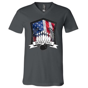 USA Bowling Team V-Neck T-Shirt