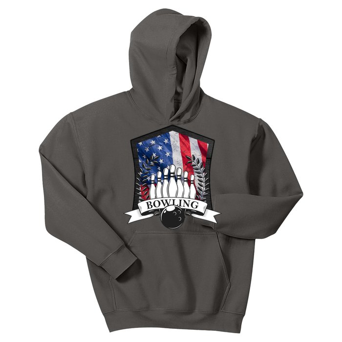 USA Bowling Team Kids Hoodie