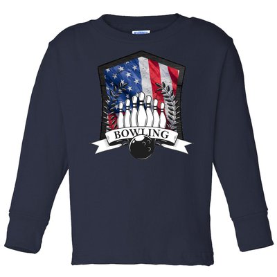 USA Bowling Team Toddler Long Sleeve Shirt