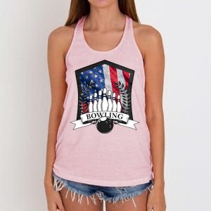 USA Bowling Team Women's Knotted Racerback Tank