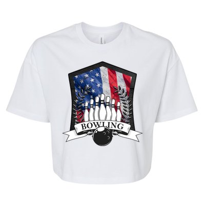 USA Bowling Team Bella+Canvas Jersey Crop Tee