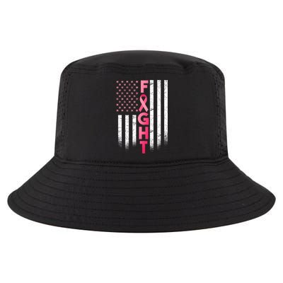 USA Breast Cancer Awareness Fight Logo Cool Comfort Performance Bucket Hat