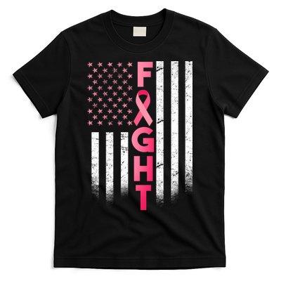 USA Breast Cancer Awareness Fight Logo T-Shirt