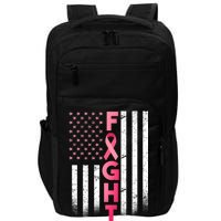 USA Breast Cancer Awareness Fight Logo Impact Tech Backpack