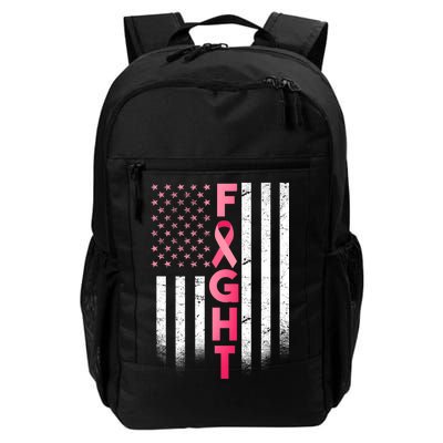 USA Breast Cancer Awareness Fight Logo Daily Commute Backpack