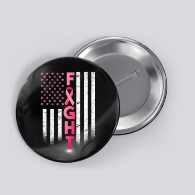 USA Breast Cancer Awareness Fight Logo Button