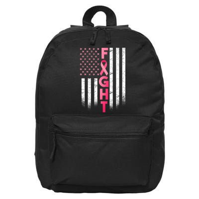 USA Breast Cancer Awareness Fight Logo 16 in Basic Backpack