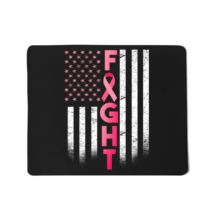 USA Breast Cancer Awareness Fight Logo Mousepad