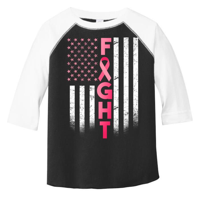 USA Breast Cancer Awareness Fight Logo Toddler Fine Jersey T-Shirt