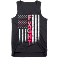 USA Breast Cancer Awareness Fight Logo Tank Top