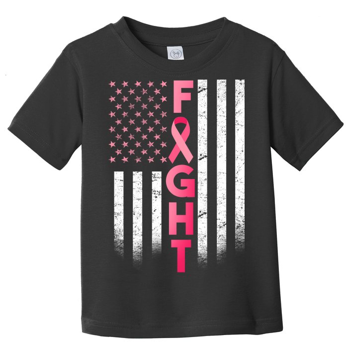 USA Breast Cancer Awareness Fight Logo Toddler T-Shirt