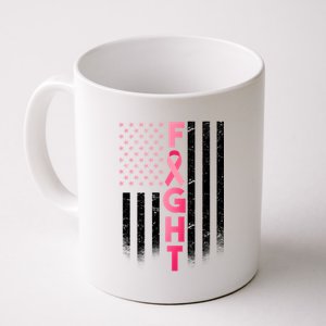 USA Breast Cancer Awareness Fight Logo Coffee Mug