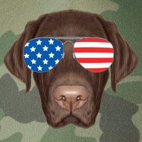 USA Chocolate Lab Dog Legacy Tie Dye Trucker Hat