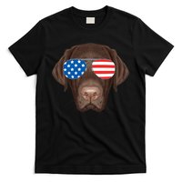 USA Chocolate Lab Dog T-Shirt