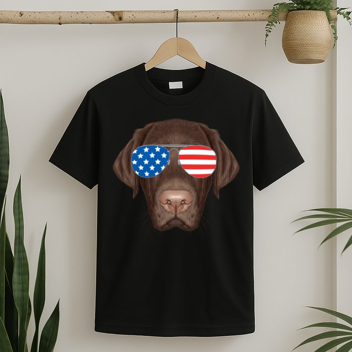 USA Chocolate Lab Dog T-Shirt