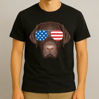 USA Chocolate Lab Dog T-Shirt