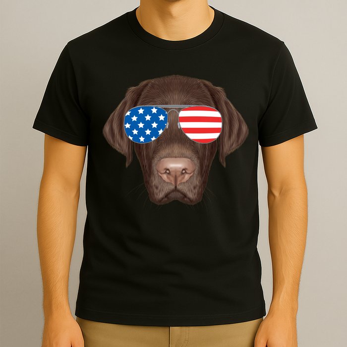 USA Chocolate Lab Dog T-Shirt