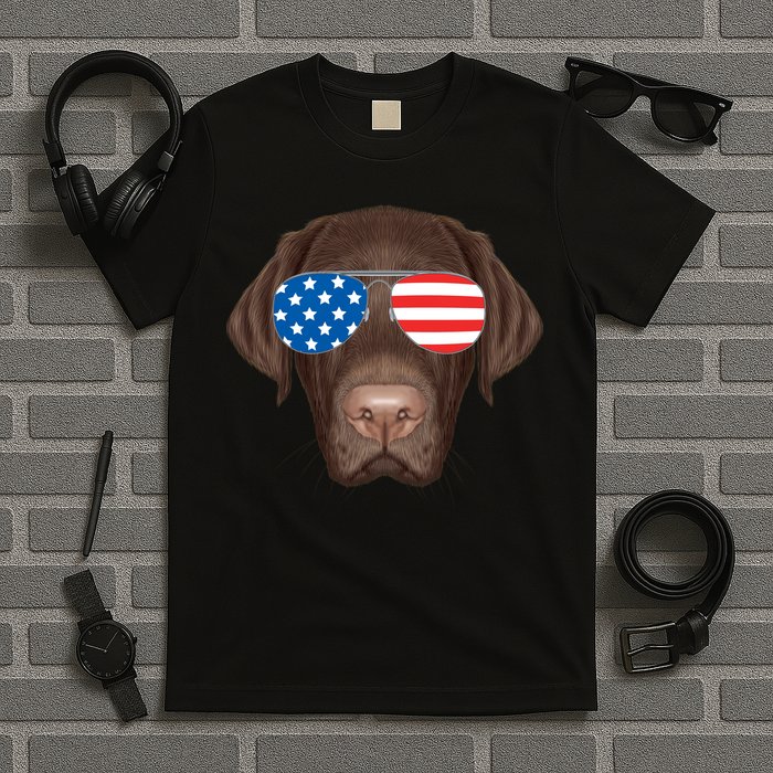 USA Chocolate Lab Dog T-Shirt