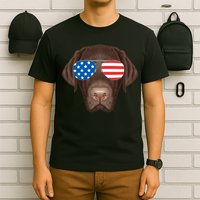 USA Chocolate Lab Dog T-Shirt
