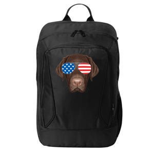 USA Chocolate Lab Dog City Backpack