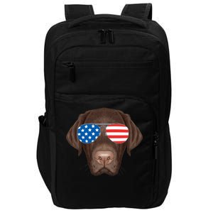 USA Chocolate Lab Dog Impact Tech Backpack