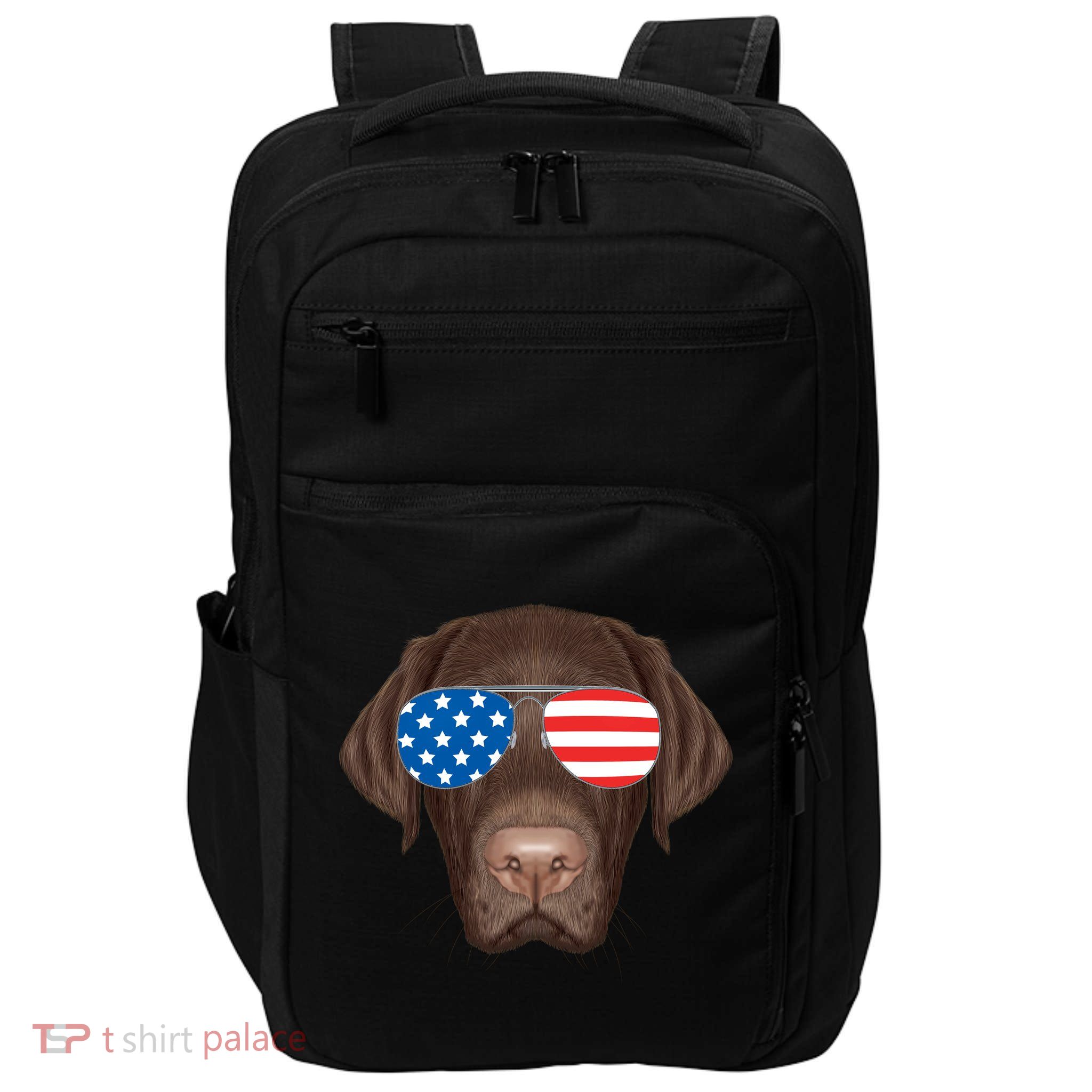 USA Chocolate Lab Dog Impact Tech Backpack