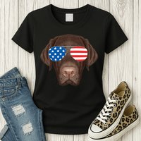 USA Chocolate Lab Dog Womens T-Shirt