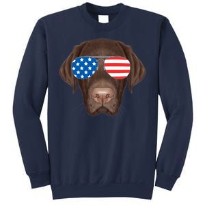 USA Chocolate Lab Dog Sweatshirt