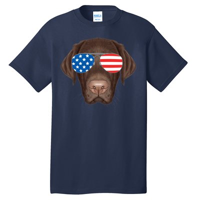 USA Chocolate Lab Dog Tall T-Shirt