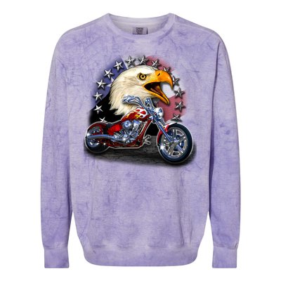 USA Chopper Bald Eagle Muscle Colorblast Crewneck Sweatshirt