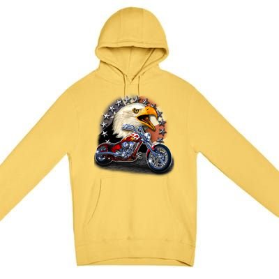 USA Chopper Bald Eagle Muscle Premium Pullover Hoodie