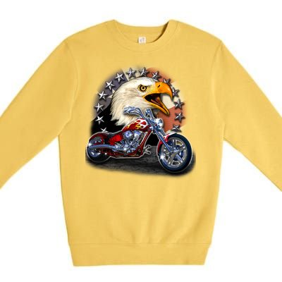 USA Chopper Bald Eagle Muscle Premium Crewneck Sweatshirt