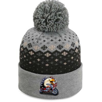 USA Chopper Bald Eagle Muscle The Baniff Cuffed Pom Beanie