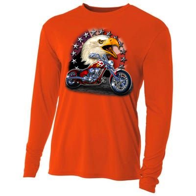 USA Chopper Bald Eagle Muscle Cooling Performance Long Sleeve Crew