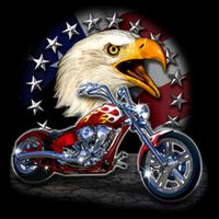 USA Chopper Bald Eagle Muscle Cooling Performance Crew T-Shirt