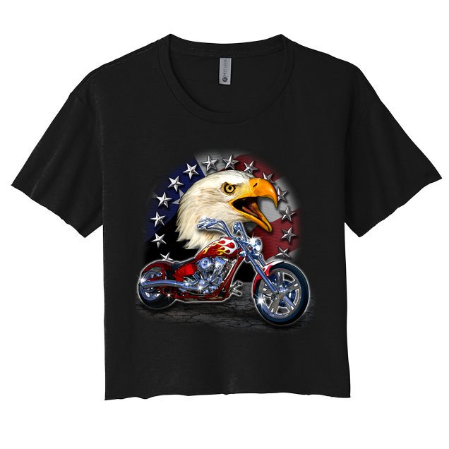 USA Chopper Bald Eagle Muscle Crop Top