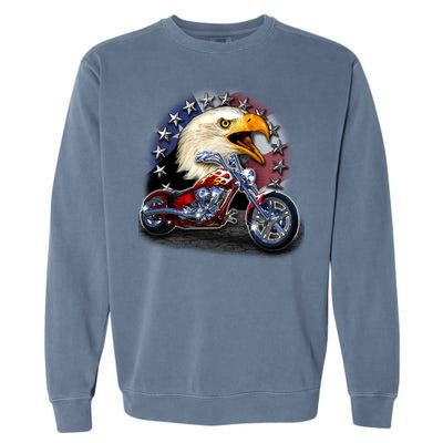 USA Chopper Bald Eagle Muscle Garment-Dyed Sweatshirt