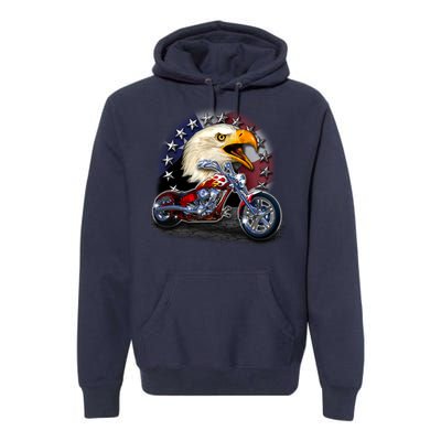 USA Chopper Bald Eagle Muscle Premium Hoodie