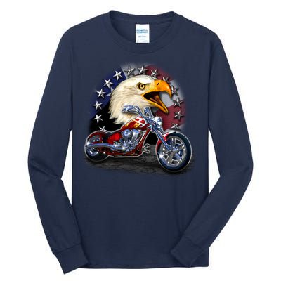 USA Chopper Bald Eagle Muscle Tall Long Sleeve T-Shirt