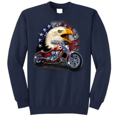 USA Chopper Bald Eagle Muscle Tall Sweatshirt