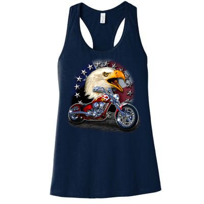 USA Chopper Bald Eagle Muscle Women's Racerback Tank