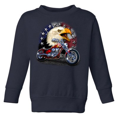 USA Chopper Bald Eagle Muscle Toddler Sweatshirt