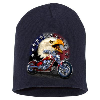 USA Chopper Bald Eagle Muscle Short Acrylic Beanie