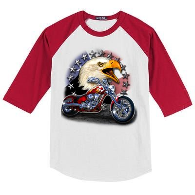 USA Chopper Bald Eagle Muscle Kids Colorblock Raglan Jersey