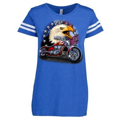 USA Chopper Bald Eagle Muscle Enza Ladies Jersey Football T-Shirt