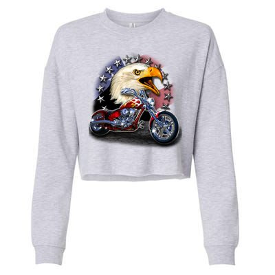 USA Chopper Bald Eagle Muscle Cropped Pullover Crew