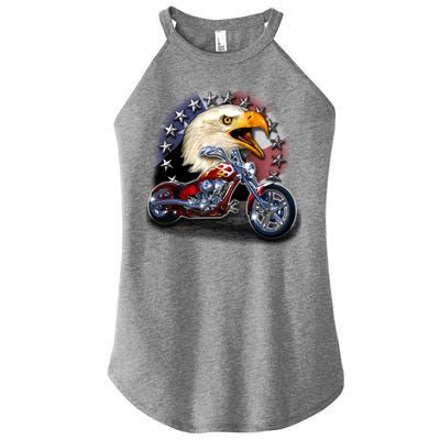 USA Chopper Bald Eagle Muscle Women's Perfect Tri Rocker Tank