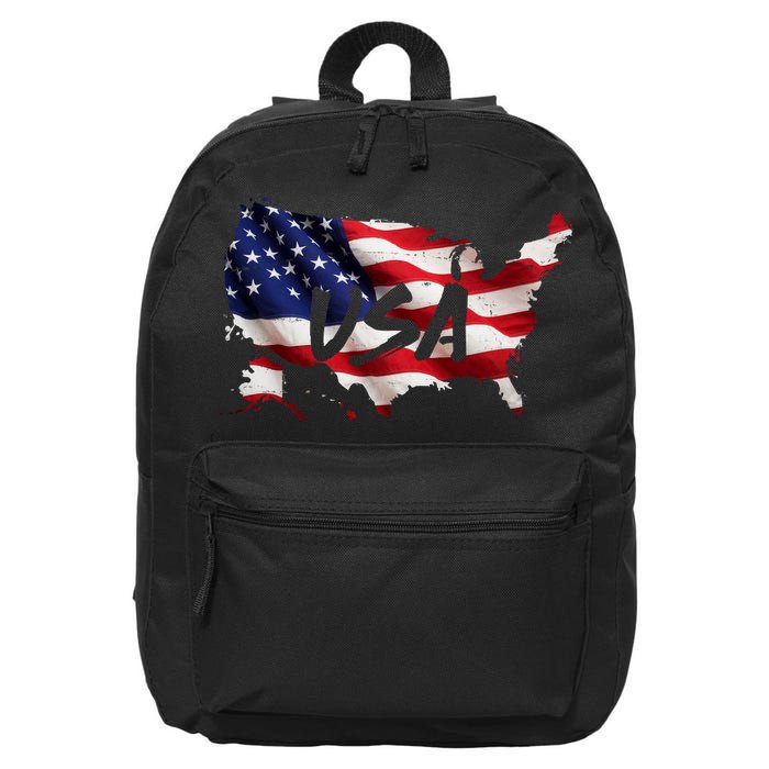 USA Country Flag 16 in Basic Backpack